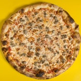 Garlic and Meatball Parm Pie