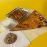 Six Oven Baked Wings, a Slice (and a Cookie)